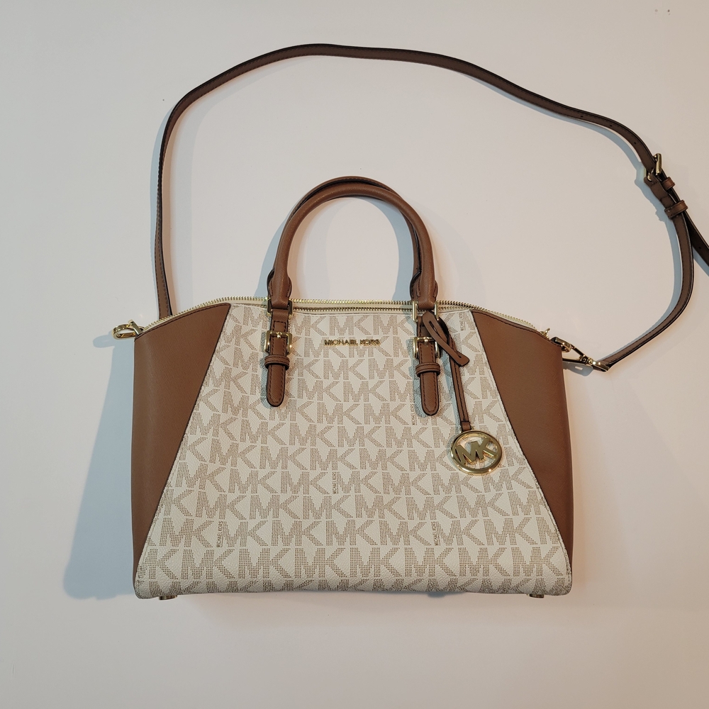 Michael Kors Brown and Cream Women's Bag